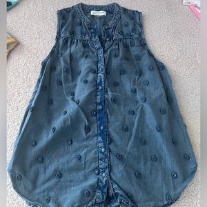 Denim shirt with flair